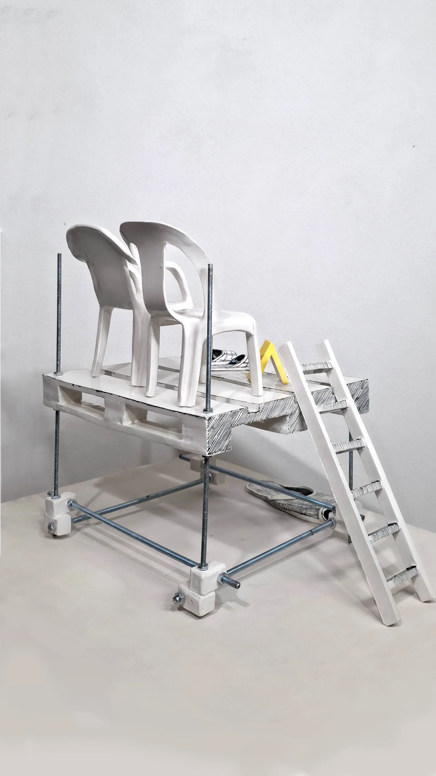 We Deserve Better — platform with chairs and ladder